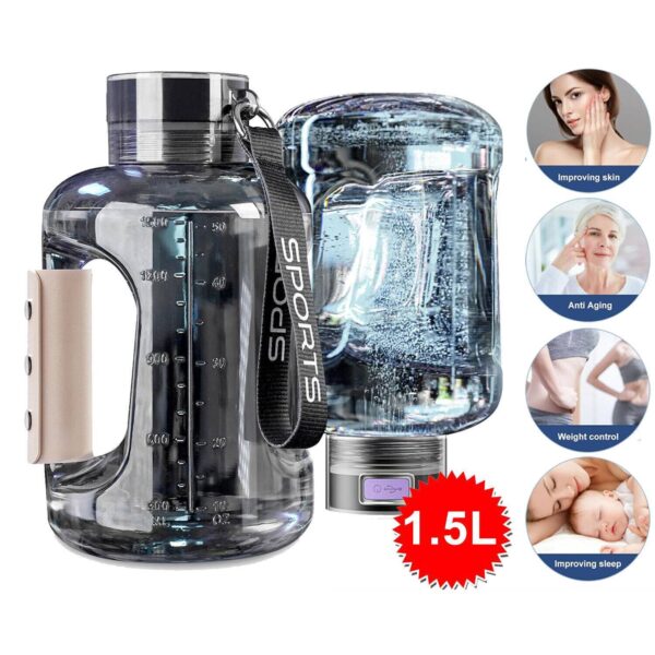 1.5L Hydrogen Water Bottle Hydrogen Rich Portable Rich Hydrogen Water Generator