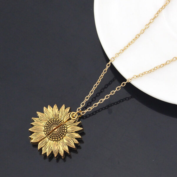 You Are My Sunshine Sunflower Necklace Women Men - Image 8