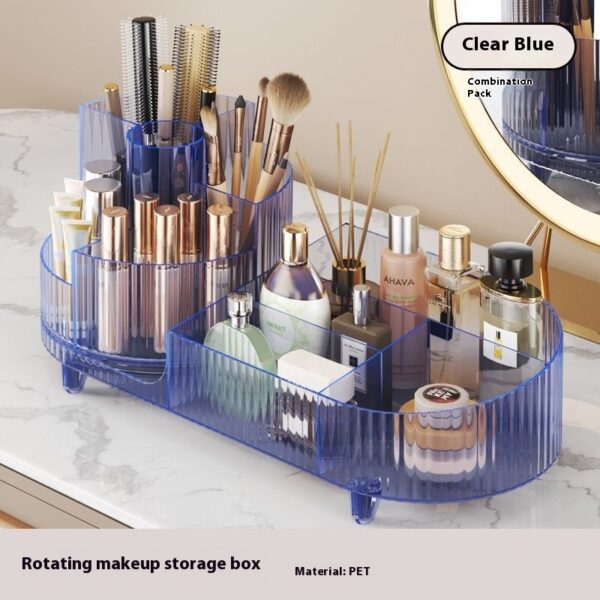 Cosmetics Storage Box Large Capacity Rotatable Dresser Table Lipstick Skin Care Products Transparent Rack Acrylic - Image 8