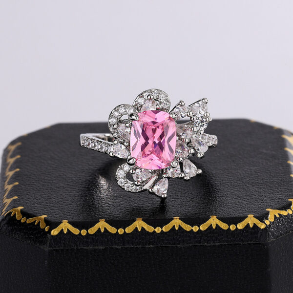 Special-interest Design Full Diamond Ring Female High Sense Inlaid With Zircon - Image 6