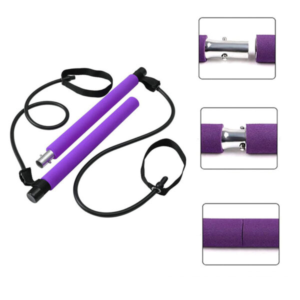 Fitness Yoga Pilates Bar Portable Gym Accessories Sport Elastic Bodybuilding Resistance Bands For Home Trainer Workout Equipment - Image 4