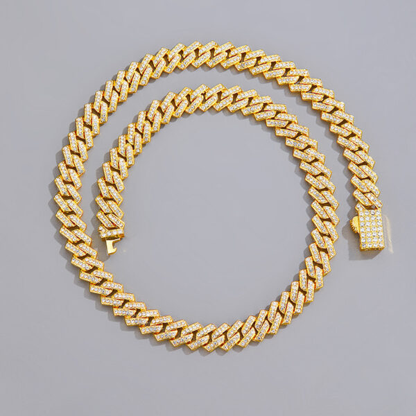 Full Diamond Necklace European Hip Hop - Image 2