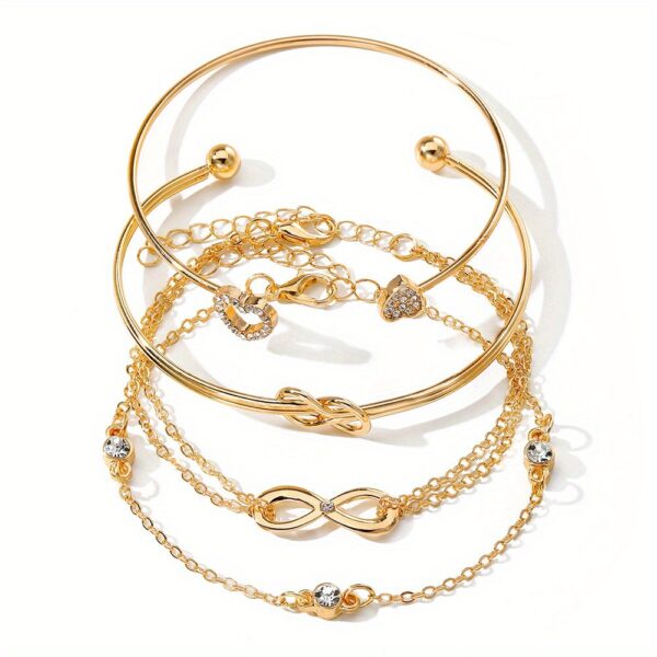 Alloy Love Knot Bracelet Suit - Image 2