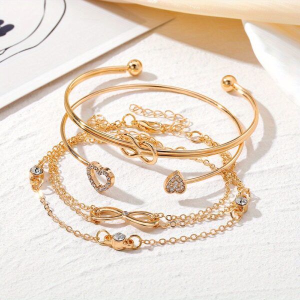 Alloy Love Knot Bracelet Suit - Image 5