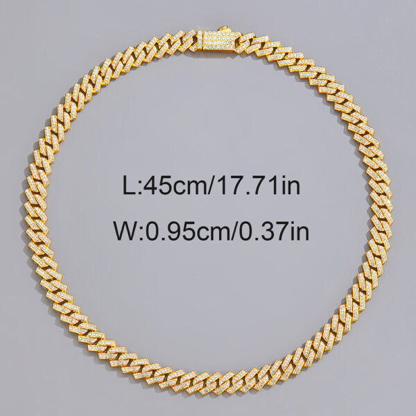 Full Diamond Necklace European Hip Hop - Image 3