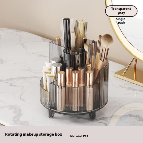 Cosmetics Storage Box Large Capacity Rotatable Dresser Table Lipstick Skin Care Products Transparent Rack Acrylic - Image 2