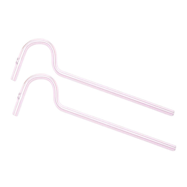 2straw 1cleaningbrush Can Be Used Repeatedly Original Glass Drinking Straw, Flute Style Design For Engaging Lips Horizontally, Anti Wrinkle. - Image 9