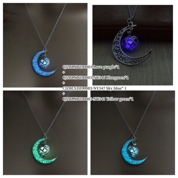 Glowing Pendant Necklaces Silver Plated Chain Necklaces - Image 9