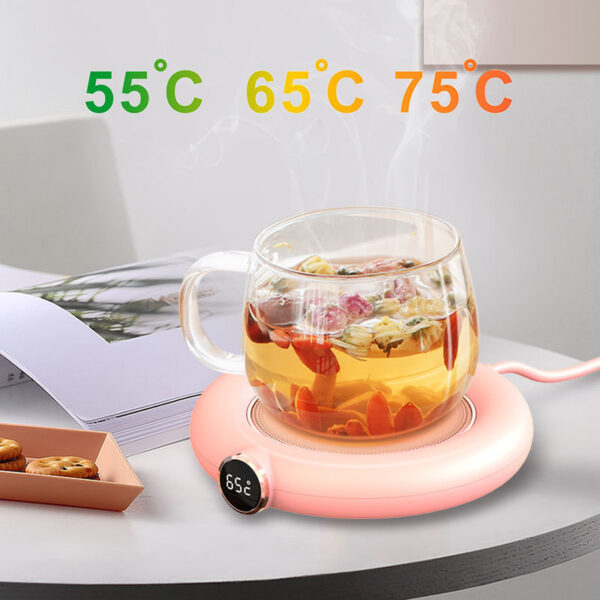 Cup Warmer Pad USB Charge Home Office 3 Temperatures Adjustable Heat Plate LED Display Electric Heater Mug Pad Winter Kitchen Gadgets - Image 2