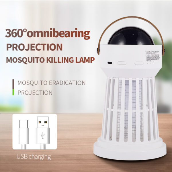 2 In 1 Electric Mosquito Killer Lamp Star Ceiling Projection Kill Mosquitoes For Outdoor And Indoor - Image 2