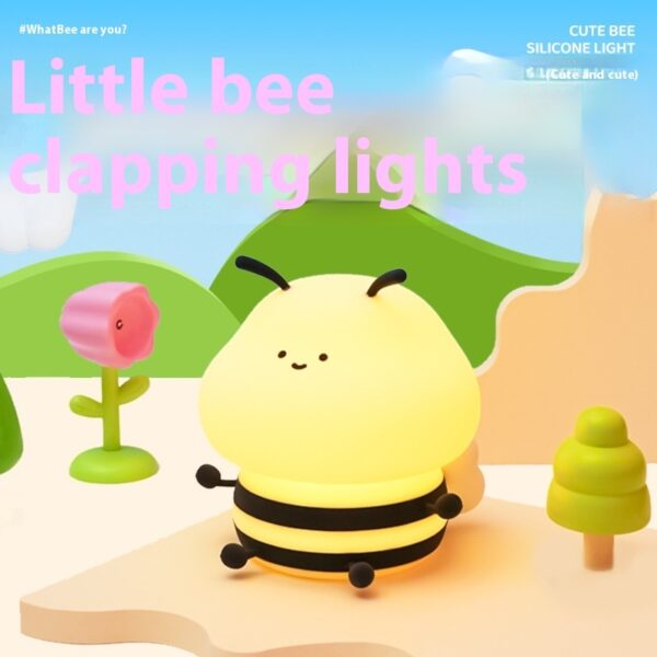 Cartoon Bees Sleep With Colorful Night Lights - Image 3