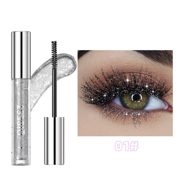 Violet Glitter Lash Mascara Diamond Mascara Thick Shiny Eyelash Curling Extension Makeup Waterproof Fast Dry Sequins Eye Black - Image 6