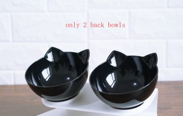 New Inclined Food Cat Ear Oblique Mouth Transparent Single Pet Bowl - Image 5