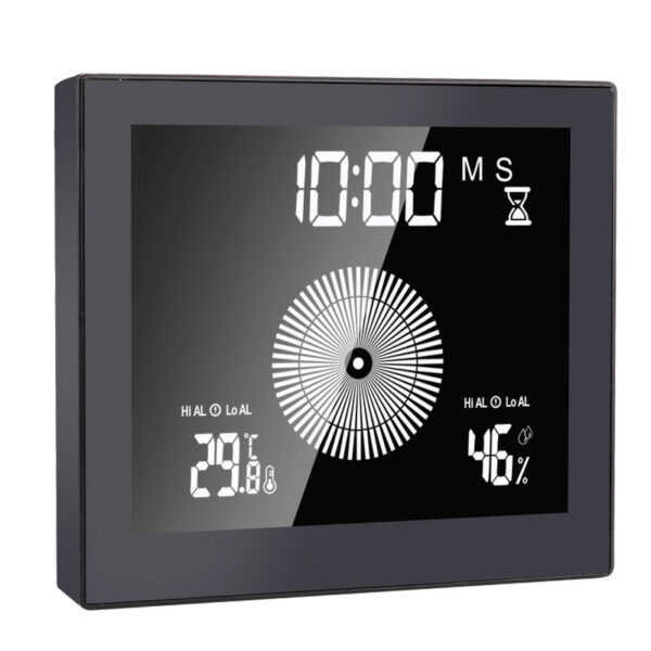 LCD Wall Clock Waterproof Bathroom Countdown Temperature Humidity Display Digital Clock Snooze Function Alarm Clock - Image 5