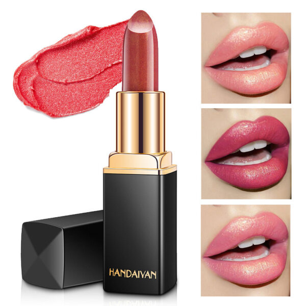 Shiny Metallic Lipstick Pearlescent Color Temperature Change Lipstick Gilt Lipstick - Image 8