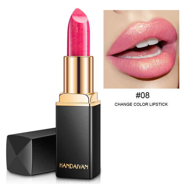 Shiny Metallic Lipstick Pearlescent Color Temperature Change Lipstick Gilt Lipstick - Image 2