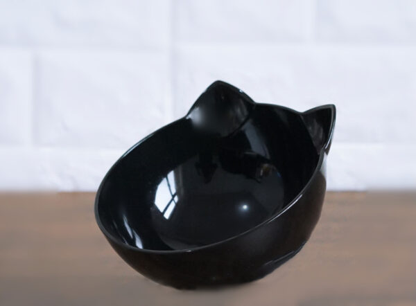 New Inclined Food Cat Ear Oblique Mouth Transparent Single Pet Bowl - Image 7