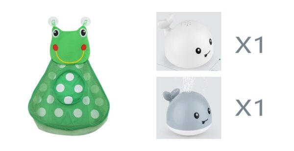 New Baby Bathroom Bath Electric Induction Whale Spray Small Toy - Image 9