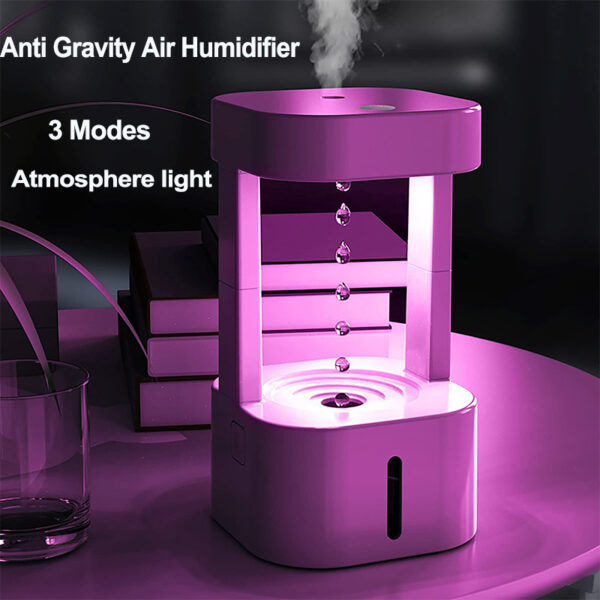 Creative Anti-gravity Water Drop Humidifier Air Conditioning Mist Spray Household Quiet Bedroom Office With 580ML Water Tank - Image 7