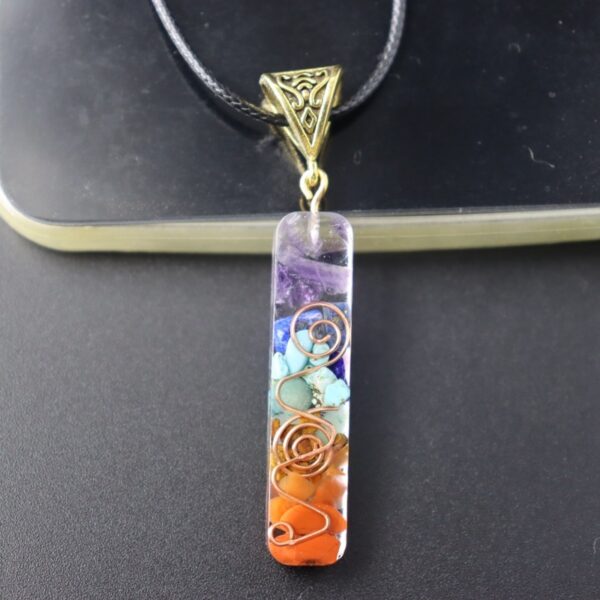 Retro Reiki Healing Energy Crystal Pendant Natural Stone For Yoga Meditation Spiritual 7 Chakra Jewelry Necklace Amulet - Image 7