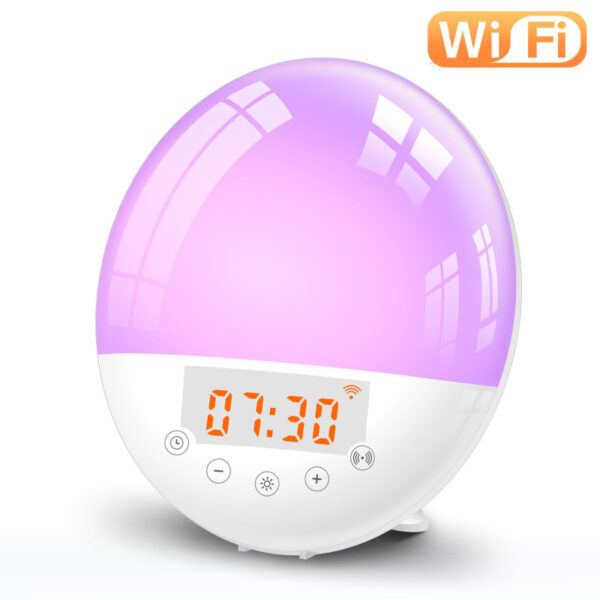 WiFi Voice Control Intelligent Alarm Clock, Sunrise Natural Wake-up Light - Image 4