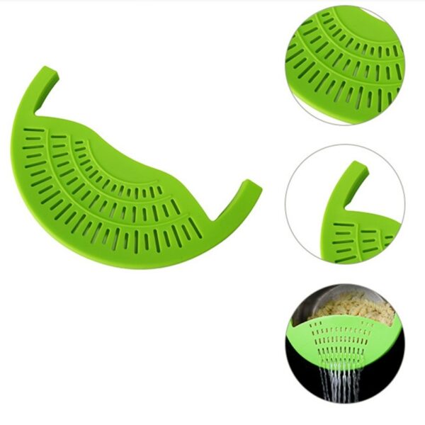 Food Oil Drainer Silicone Pot Pan Bowl Funnel Strainer - Image 8