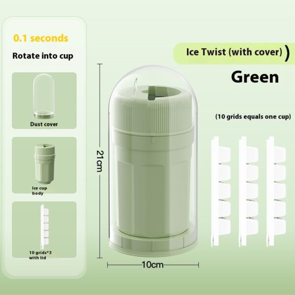 Twisting Ice Cup Rotating Release Ice Cube Trays Rotation With Cover Ice Block Mold For Freezer Home Refrigerator Storage - Image 6