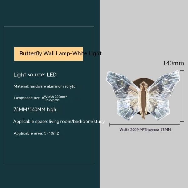 Butterfly Bedroom Decorative Lamp Wall Lamp - Image 7