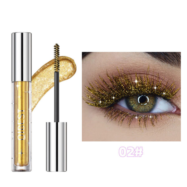 Violet Glitter Lash Mascara Diamond Mascara Thick Shiny Eyelash Curling Extension Makeup Waterproof Fast Dry Sequins Eye Black - Image 2