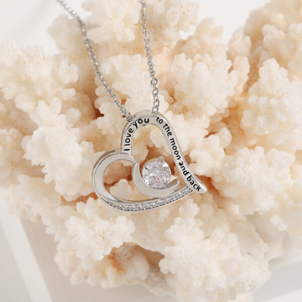 Love Necklace With Rhinestones And Letters Fashion Personality Heart-shaped Necklace Valentine's Day Gift - Image 7