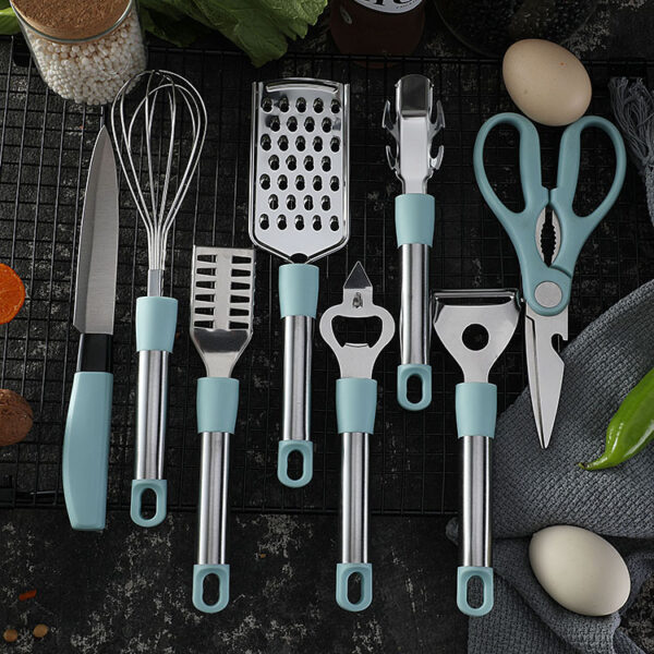 Stainless Steel Kitchen Gadgets Household Kitchen Utensils Tray Peeler Egg Beating Scissors Gifts - Image 3