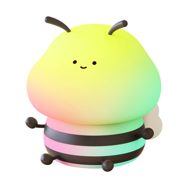 Cartoon Bees Sleep With Colorful Night Lights - Image 4