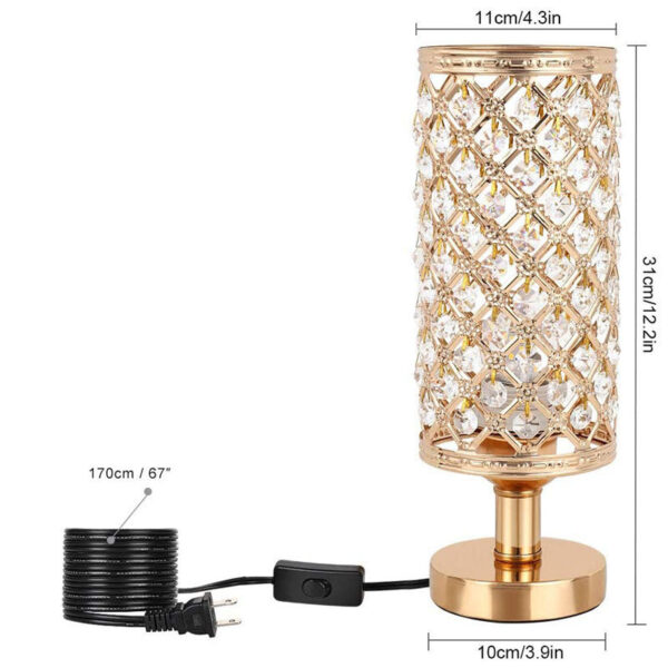 New Modern Crystal Table Lamp With Stylish Personality And Warm Bedside Decoration For Bedroom And Living Room - Image 7