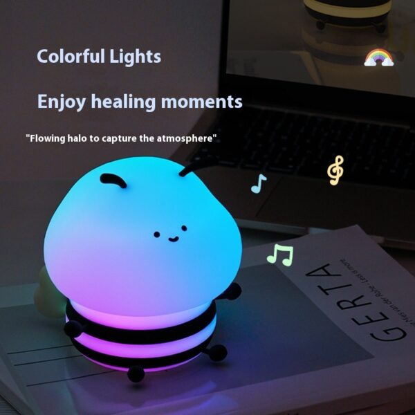 Cartoon Bees Sleep With Colorful Night Lights - Image 5