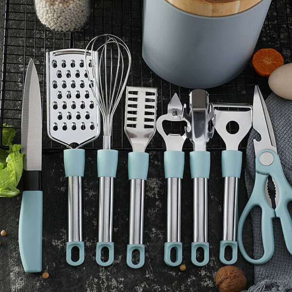 Stainless Steel Kitchen Gadgets Household Kitchen Utensils Tray Peeler Egg Beating Scissors Gifts - Image 9