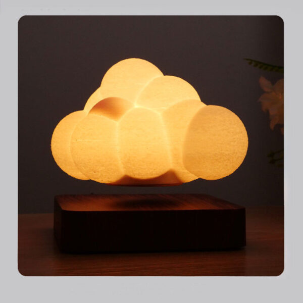 Novelty Night Light Magnetic Levitation Cloud Lamp Creativity Floating 3D Print Bulb Desk Decoration Birthday Gift - Image 5