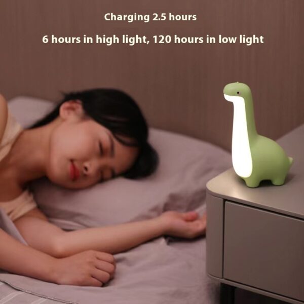 Dinosaur Night Light Cute Children's Night Light Eye Protection Bedside Timing Lamp USB Charging Room Decoration Children's Gift - Image 9