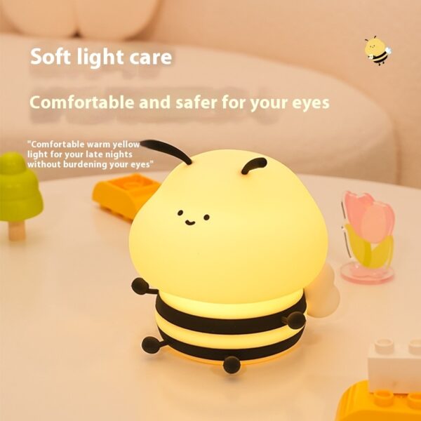 Cartoon Bees Sleep With Colorful Night Lights - Image 2