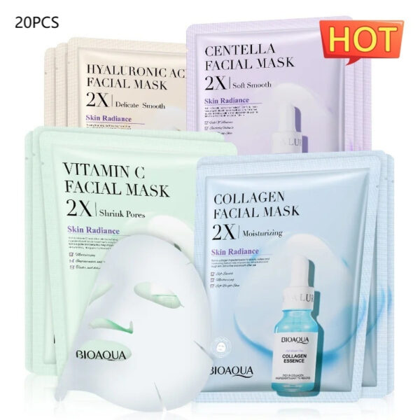 Collagen Face Mask Moisturizing Firming Face Sheet Mask Hyaluronic Acid Facial Masks Beauty Skin Care Gel Skin Care - Image 8