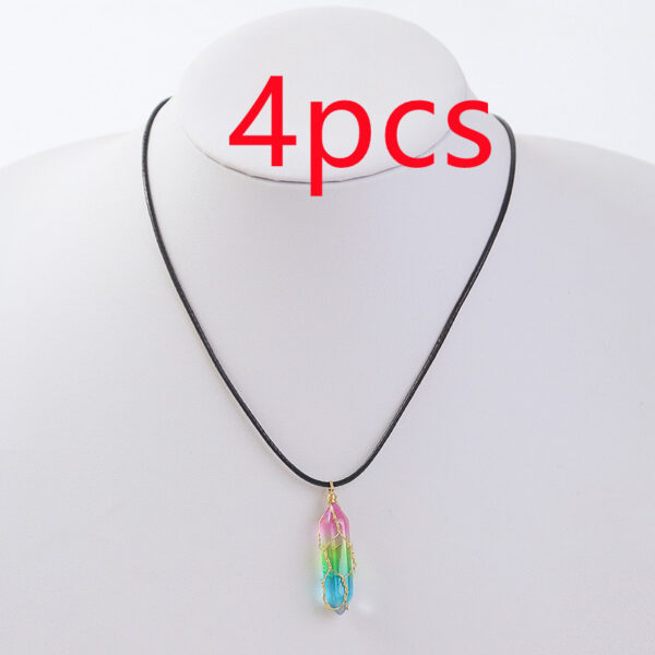 Women's Transparent Geometric Diamond Crystal Necklace - Image 5