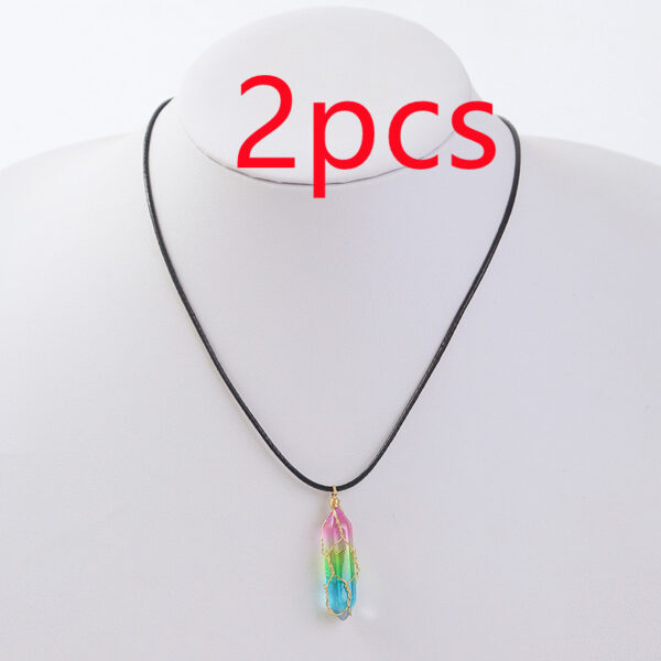 Women's Transparent Geometric Diamond Crystal Necklace - Image 2